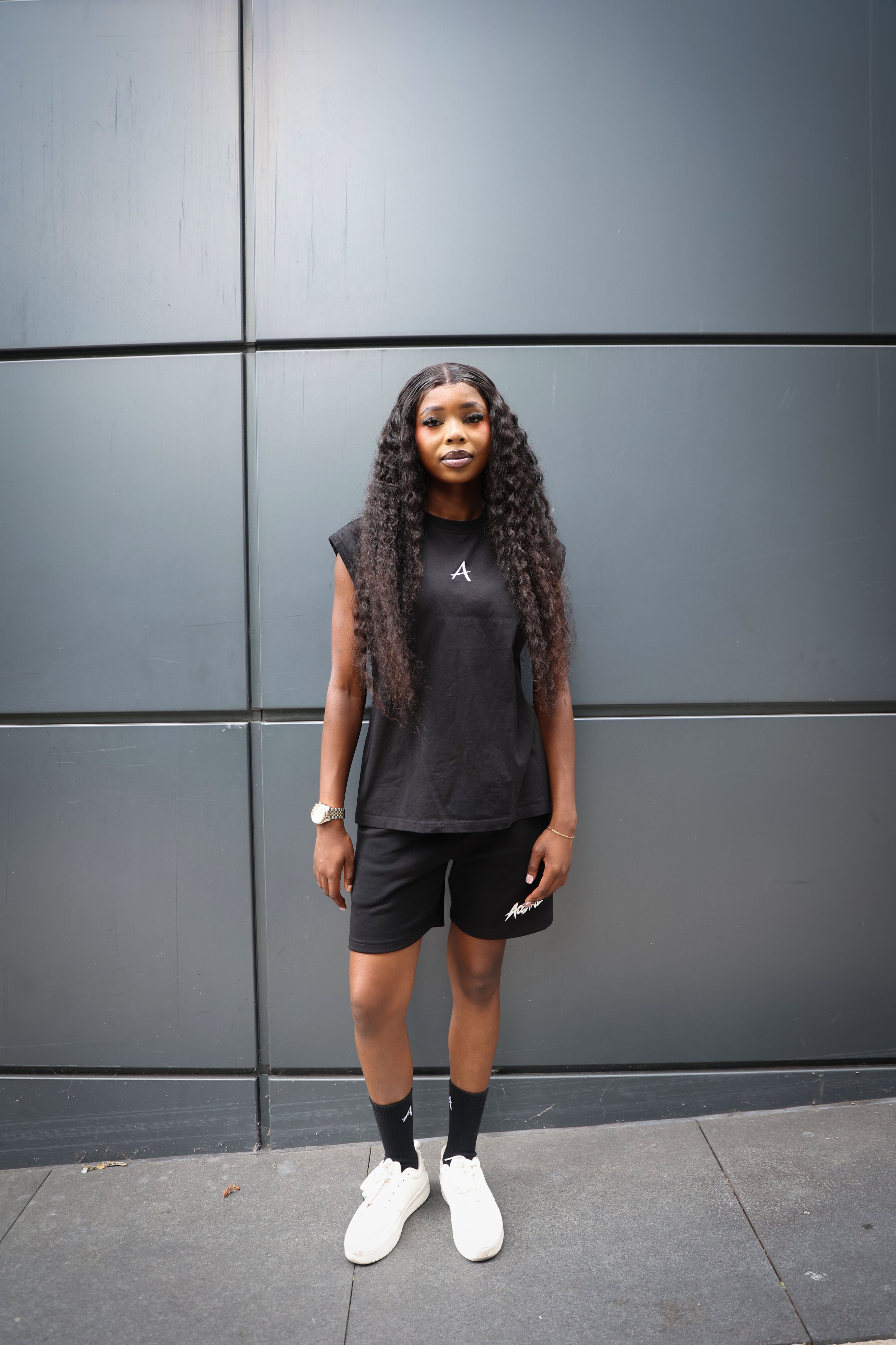 Essential Boxy Tank Top (Black)